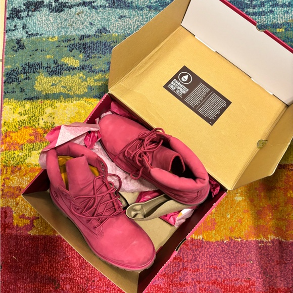 MEN’S NEW AWESOME PINK TIMBERLAND 50th ANNIVERSARY BOOTS Size 11 - Picture 10 of 15